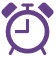 Alarm clock with solid fill